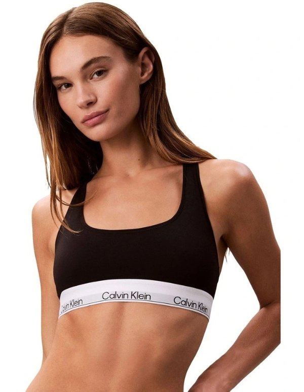 Icon 棉质无衬垫文胸 黑色