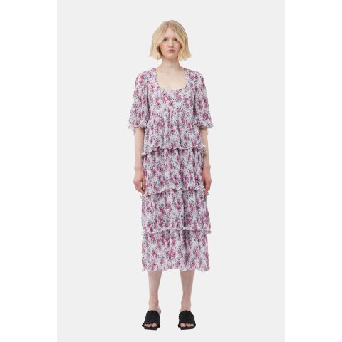 Ganni碎花蛋糕裙