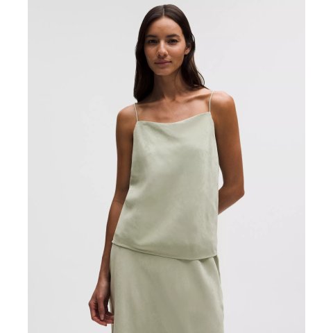 Thin-Strap 缎面吊带背心