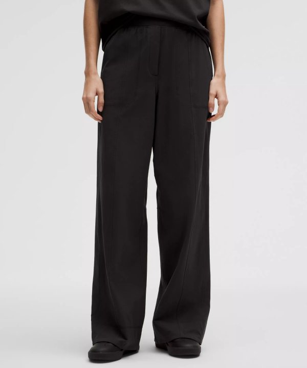 Stretch 高腰阔腿裤 常规