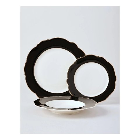 HeritageRaven 黑金餐具套装 12件