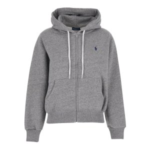 Logo 刺绣拉链连帽衫