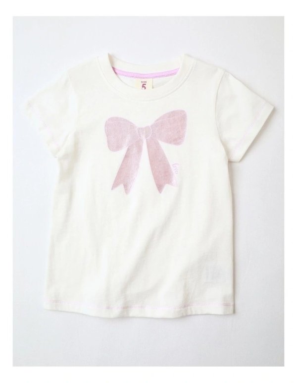 儿童白色印花T恤