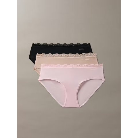 Micro Stretch 蕾丝平口内裤 3条装