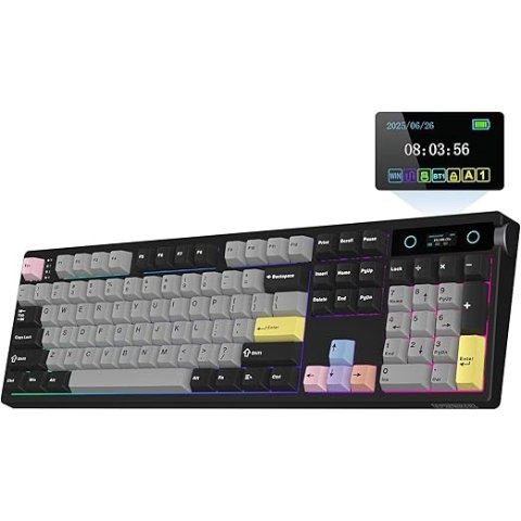 EPOMAKER TH108 PRO 机械键盘 带屏 黑色