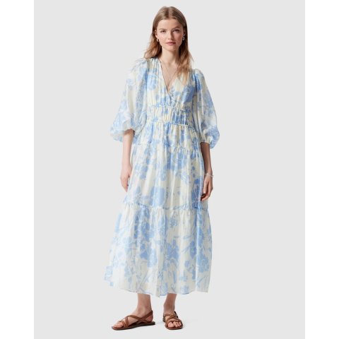 Tiered 中长连衣裙