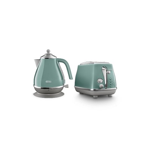 Icona 2片烤面包机水壶套装 绿