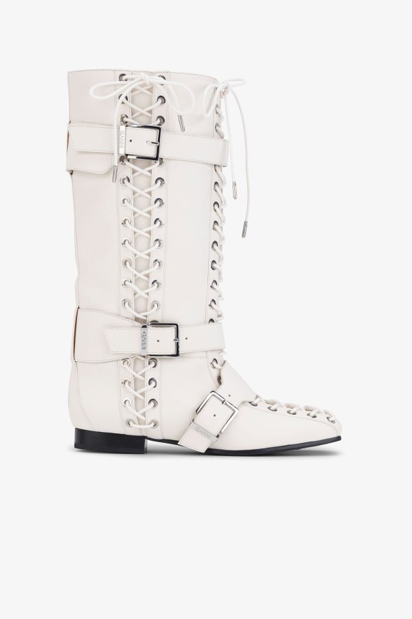 Ivory 高筒系带靴