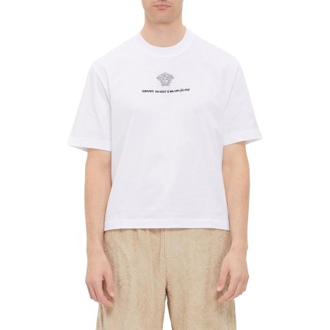 Medusa 刺绣T恤 白色