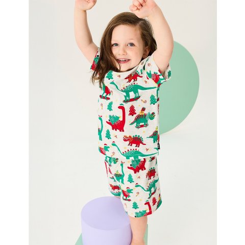 Rock Your Kid圣诞恐龙睡衣套装