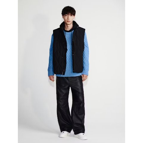 Calvin KleinLeather 宽腿休闲裤