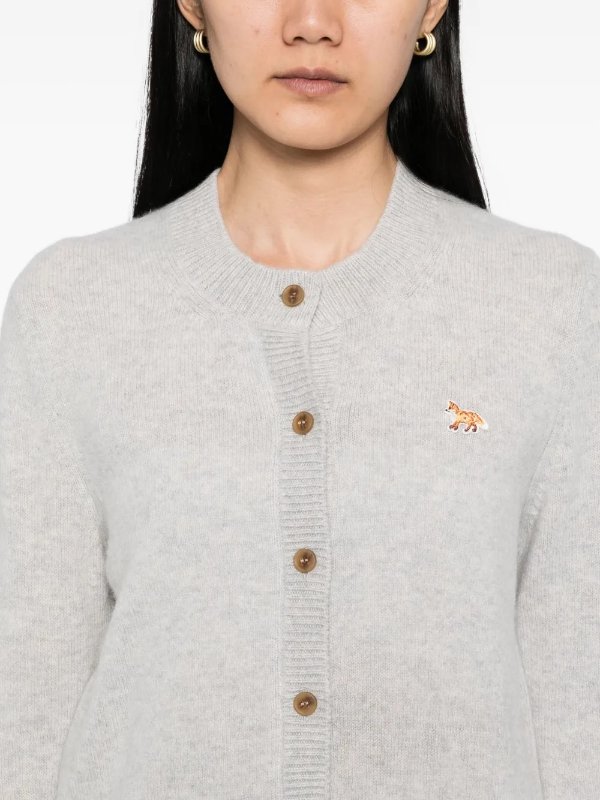 Baby Fox Patch开衫针织衫