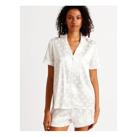 短袖睡衣套装 象牙色