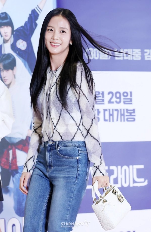 格纹马海毛开衫