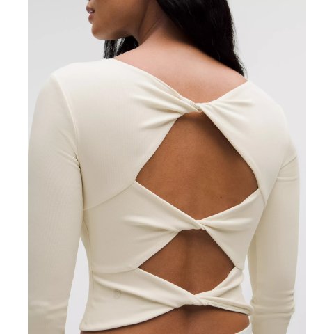 Open Twist露背长袖T恤