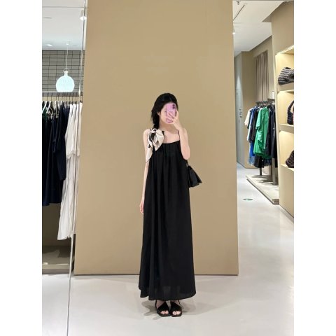 PLEATED 亚麻长裙