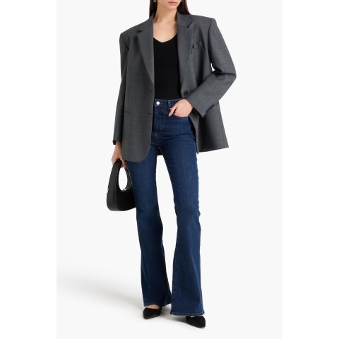 High-rise 喇叭牛仔裤