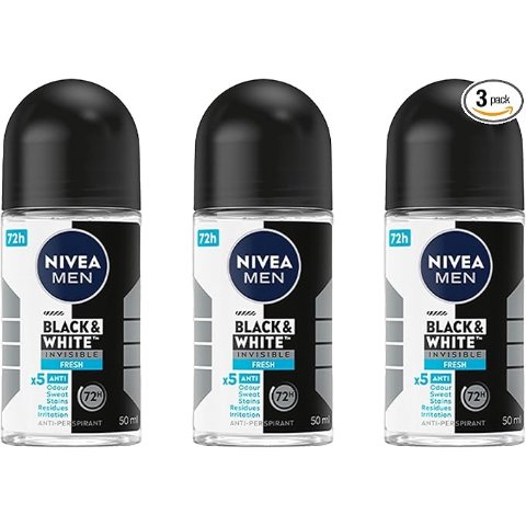 NiveaMEN 黑白隐形走珠止汗露 50ml 3支