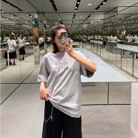 DJ Alexander Wang 字母涂鸦印花T-恤 情侣款