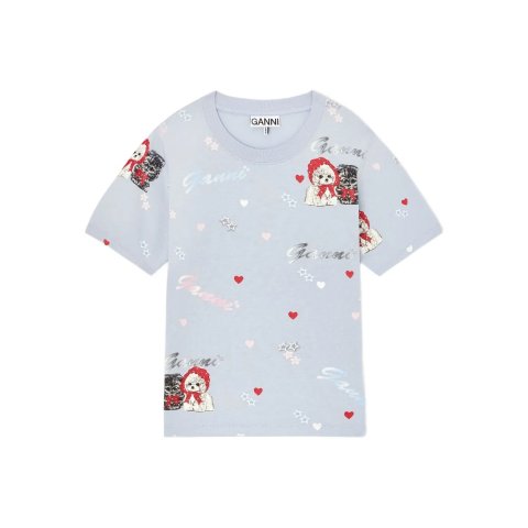 小猫印花短袖上衣