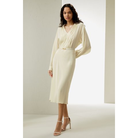 Minimalist 真丝中长裙