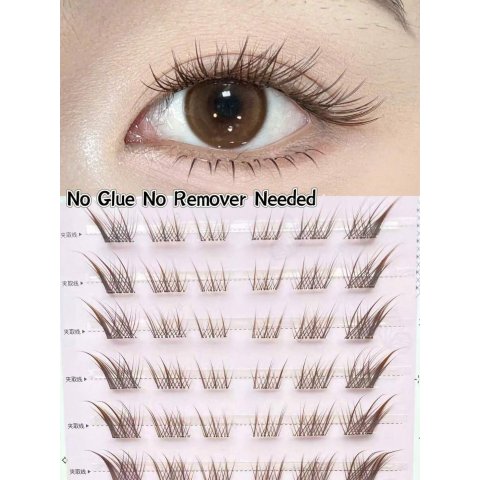 Fox Wink 棕色单簇假睫毛 60支