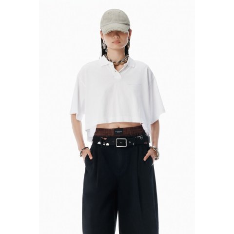 White Logo 短款T恤