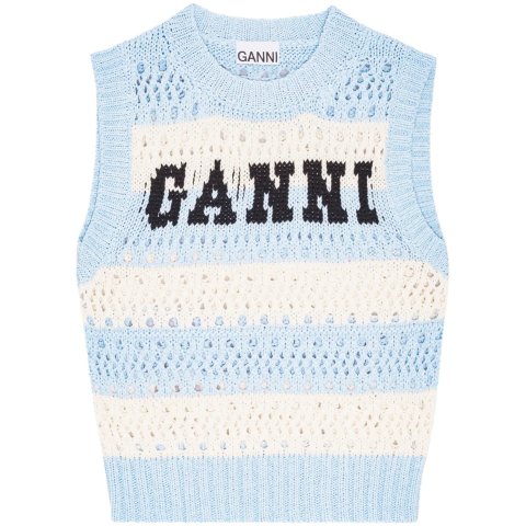 条纹针织坦克背心