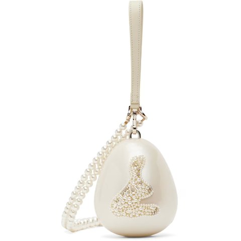 Simone RochaHare 珍珠装饰蛋包 白色