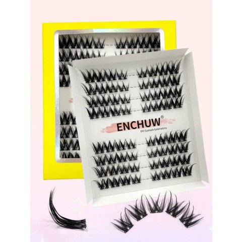 ENCHUW 卡通假睫毛 64对 自然纤细