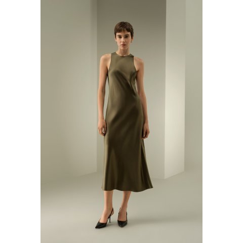 Sleek 真丝无袖长裙