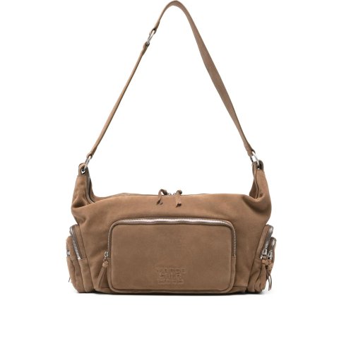 绒面皮手提包 拉链款