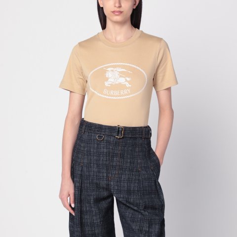 骑士标T恤 浅米色