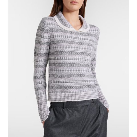 Fair Isle 羊毛混纺提花毛衣