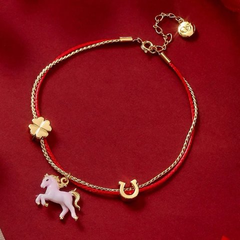 Lucky Horse 红绳生肖手链