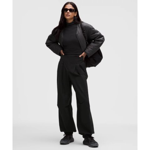 lululemonNylon 高腰褶裥长裤