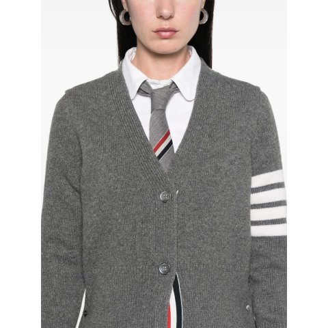 Geese 四条纹嵌花开衫