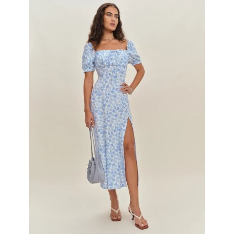 Haisley泡泡袖连衣裙