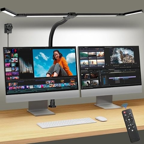 24W 护眼LED台灯 带遥控夹式