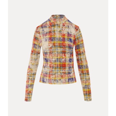 LS 高领印花上衣