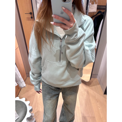 lululemonScuba 半拉链 鹈鹕绿