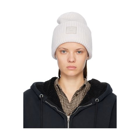 Acne StudiosLarge Logo 灰色针织帽