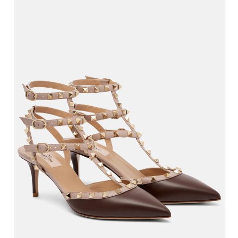 Rockstud 65 皮革高跟鞋
