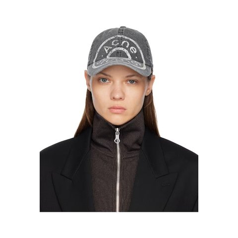 灰色 牛仔棒球帽 标志款