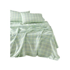 Sunrise Check 蓝色床单套装