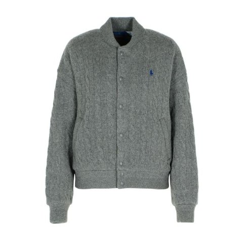 Logo 绣花针织开衫