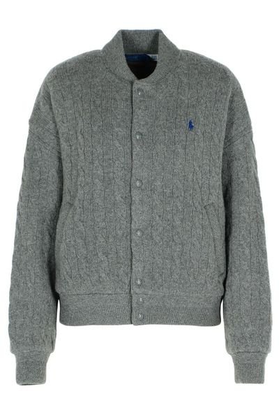 Logo 绣花针织开衫