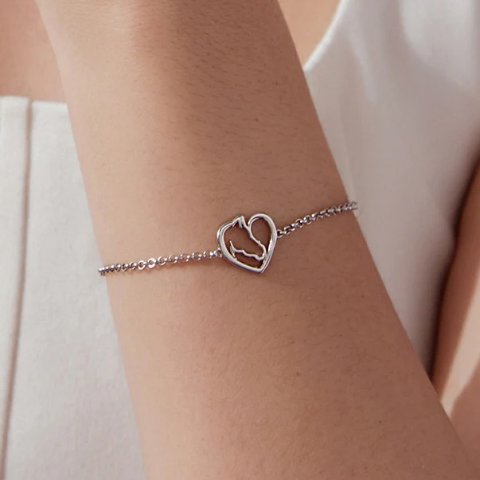 Silver Horse 心形手链