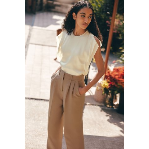 Elegant 真丝无袖上衣