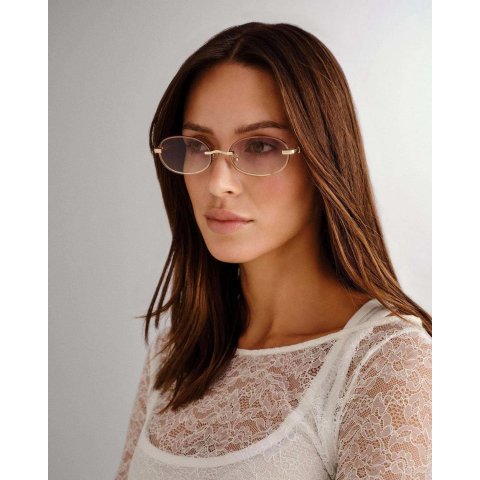 Luv Lou 窄框金丝墨镜